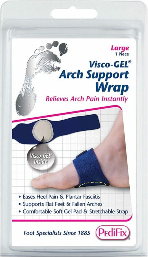 PediFix Visco-GEL Arch Support Wrap - Relieves Plantar Fasciitis and arch pain instantly